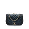 Chanel Small CC Quilted Bicolor Lambskin Braided Saddle Flap Secondhand