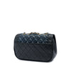 Chanel Small CC Quilted Bicolor Lambskin Braided Saddle Flap Secondhand