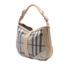 Burberry Smoke Check Coated Canvas Bartow Hobo Secondhand