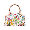 Gucci Flora Canvas Bamboo Handbag Secondhand