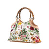Gucci Flora Canvas Bamboo Handbag Secondhand