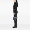 Dior Oblique Embroidered Denim Saddle Bag Secondhand