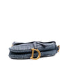 Dior Oblique Embroidered Denim Saddle Bag Secondhand