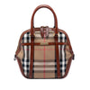 Burberry Medium House Check Canvas Bridle Orchard Handbag Secondhand