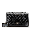 Chanel Jumbo Classic Crinkled Patent Single Flap Secondhand