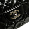 Chanel Jumbo Classic Crinkled Patent Single Flap Secondhand