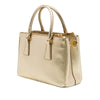 Prada Mini Metallic Saffiano Lux Galleria Double Zip Satchel Secondhand