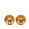 Chanel Gold Plated CC Grapevine Round Clip on Earrings Secondhand