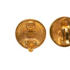 Chanel Gold Plated CC Grapevine Round Clip on Earrings Secondhand