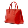 Prada Medium Saffiano Vernice Galleria Double Zip Satchel Secondhand