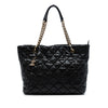 Chanel Large CC Quilted Glazed Caviar Coco Pleats Tote Secondhand