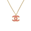 Chanel CC Gold Plated Enamel Pendant Necklace Secondhand