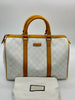 Secondhand Gucci Ivory Monogram GG Joy Boston Bag Supreme 