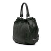 Miu Miu Nappa Striped Patchwork Shopper Travel Bag Secondhand