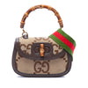 Gucci Small Jumbo GG Canvas Web Bamboo 1947 Top Handle Bag Secondhand