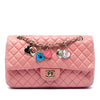 Chanel Medium Classic Lambskin Valentines Heart Charms Single Flap Secondhand