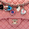 Chanel Medium Classic Lambskin Valentines Heart Charms Single Flap Secondhand