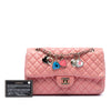 Chanel Medium Classic Lambskin Valentines Heart Charms Single Flap Secondhand