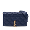 Saint Laurent Quilted Diamond Lambskin Becky Wallet on Chain Secondhand
