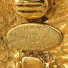 Chanel CC Gold Plated Round Clip On Earrings Secondhand