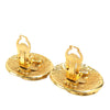 Chanel CC Gold Plated Round Clip On Earrings Secondhand
