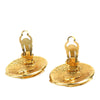 Chanel CC Gold Plated Round Clip On Earrings Secondhand