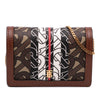 Burberry Monogram Stripe E-Canvas Jessie TB Wallet On Chain Secondhand