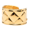 Chanel Gold Plated Quilted Cuff Bracelet Secondhand
