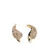 Dior Gold Plated Rhinestone Clip On Earrings Secondhand