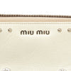 Miu Miu Faux Pearl Studded Leather Clutch Secondhand
