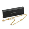 Chanel Gold Plated CC Rhinestones Pendant Necklace Secondhand