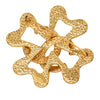 Chanel CC Gold Plated Clover Brooch Secondhand