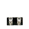 Chanel CC Resin Rhinestone Square Clip On Earrings Secondhand