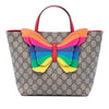 Gucci Childrens GG Supreme Rainbow Butterfly Tote Secondhand