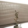 Saint Laurent Small Croc Embossed Leather Monogram Kate Tassel Crossbody Secondhand