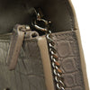 Saint Laurent Small Croc Embossed Leather Monogram Kate Tassel Crossbody Secondhand