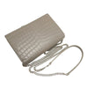 Saint Laurent Small Croc Embossed Leather Monogram Kate Tassel Crossbody Secondhand