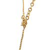 Dior Gold Plated Strass CD Logo Pendant Necklace Secondhand
