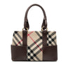 Secondhand Burberry Supernova Check Wool Tote