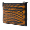 Prada Woven Goatskin Madras Zip Clutch Secondhand