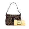 Fendi Zucca Canvas Double Flap Shoulder Bag Secondhand
