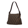 Fendi Zucca Canvas Double Flap Shoulder Bag Secondhand