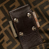 Fendi Zucca Canvas Double Flap Shoulder Bag Secondhand