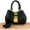 Miu Miu Matelasse Lux Lambskin Bauletto Aperto Satchel Secondhand