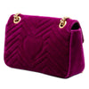 Gucci Medium GG Marmont Matelasse Velvet Shoulder Bag Secondhand