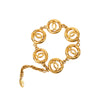 Secondhand Chanel CC Gold Plated Charms Link Bracelet
