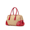 Prada Cinghiale Trimmed Canvas Canapa Bauletto Bag Secondhand