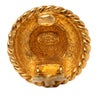 Chanel CC Gold Plated Round Logo Clip On Earrings Secondhand