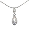 Rhinestone Pendant Necklace - '10s Second-hand