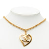 Chanel CC Gold Plated Heart Pendant Necklace Secondhand